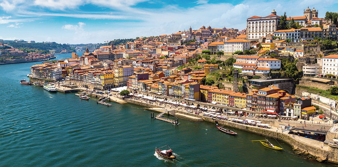 A view over Oporto and the Douro River, Portugal